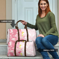Pink Hawaii Shark Tattoo Travel Bag Puakenikeni Lei Plumeria Polynesian Pattern LT14 - Polynesian Pride