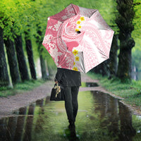 Pink Hawaii Shark Tattoo Umbrella Puakenikeni Lei Plumeria Polynesian Pattern LT14 - Polynesian Pride