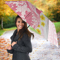 Pink Hawaii Shark Tattoo Umbrella Puakenikeni Lei Plumeria Polynesian Pattern LT14 - Polynesian Pride