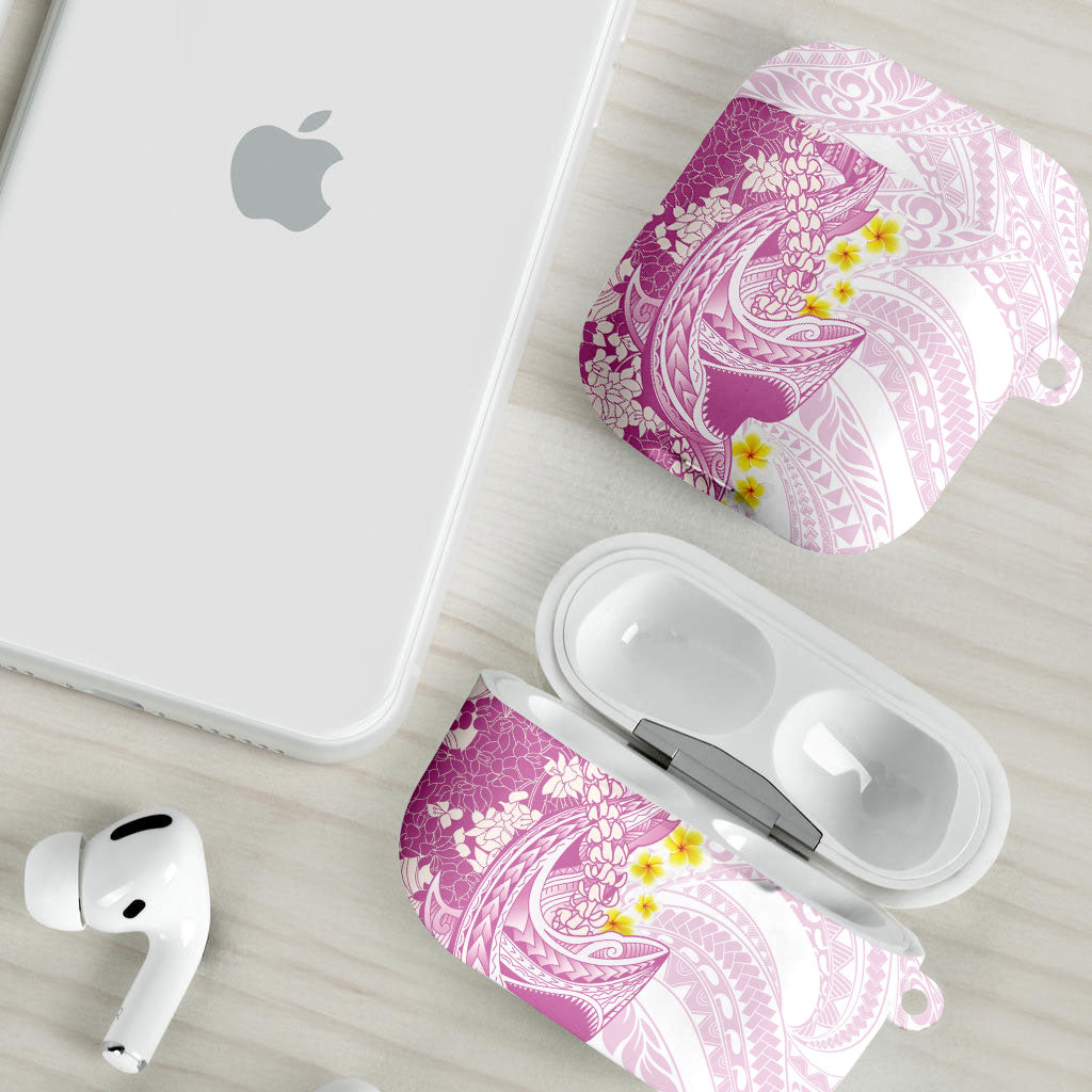 Purple Hawaii Shark Tattoo AirPods Case Puakenikeni Lei Plumeria Polynesian Pattern LT14 - Polynesian Pride