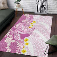 Purple Hawaii Shark Tattoo Area Rug Puakenikeni Lei Plumeria Polynesian Pattern LT14 Purple - Polynesian Pride