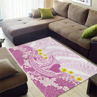 Purple Hawaii Shark Tattoo Area Rug Puakenikeni Lei Plumeria Polynesian Pattern LT14 - Polynesian Pride