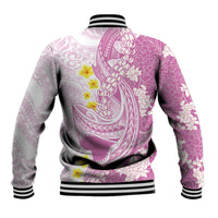 Purple Hawaii Shark Tattoo Baseball Jacket Puakenikeni Lei Plumeria Polynesian Pattern LT14 - Polynesian Pride