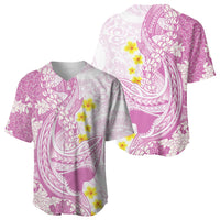 Purple Hawaii Shark Tattoo Baseball Jersey Puakenikeni Lei Plumeria Polynesian Pattern LT14 - Polynesian Pride