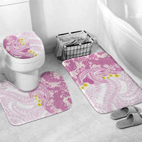 Purple Hawaii Shark Tattoo Bathroom Set Puakenikeni Lei Plumeria Polynesian Pattern LT14 Mat Set Only (3 pcs) One Size Purple - Polynesian Pride