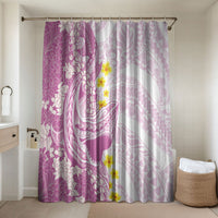 Purple Hawaii Shark Tattoo Bathroom Set Puakenikeni Lei Plumeria Polynesian Pattern LT14 Shower Curtain Only Purple - Polynesian Pride