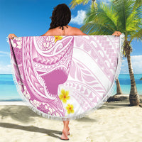 Purple Hawaii Shark Tattoo Beach Blanket Puakenikeni Lei Plumeria Polynesian Pattern LT14 - Polynesian Pride