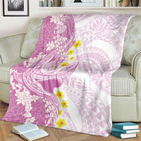 Purple Hawaii Shark Tattoo Blanket Puakenikeni Lei Plumeria Polynesian Pattern