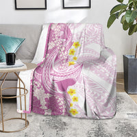 Purple Hawaii Shark Tattoo Blanket Puakenikeni Lei Plumeria Polynesian Pattern