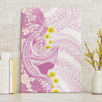 Purple Hawaii Shark Tattoo Canvas Wall Art Puakenikeni Lei Plumeria Polynesian Pattern LT14 Without Frame Purple - Polynesian Pride