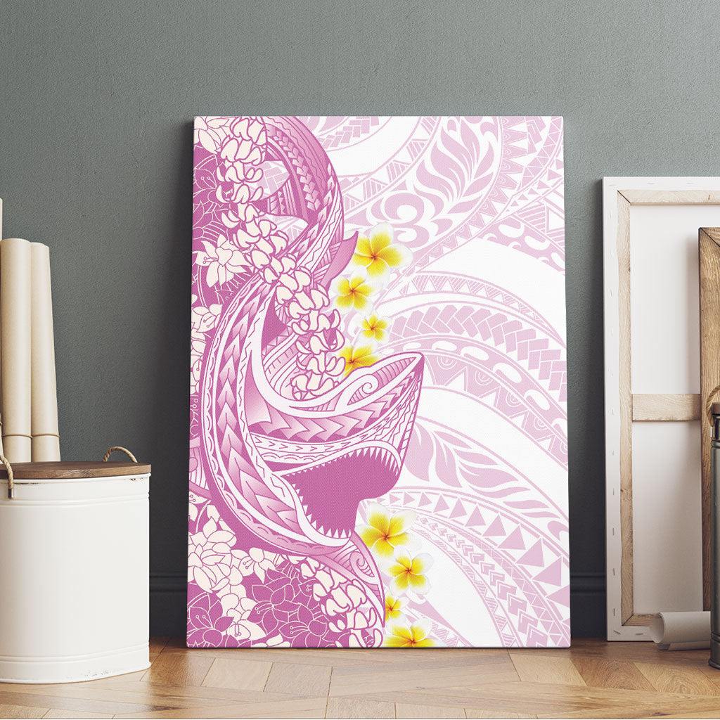 Purple Hawaii Shark Tattoo Canvas Wall Art Puakenikeni Lei Plumeria Polynesian Pattern LT14 - Polynesian Pride