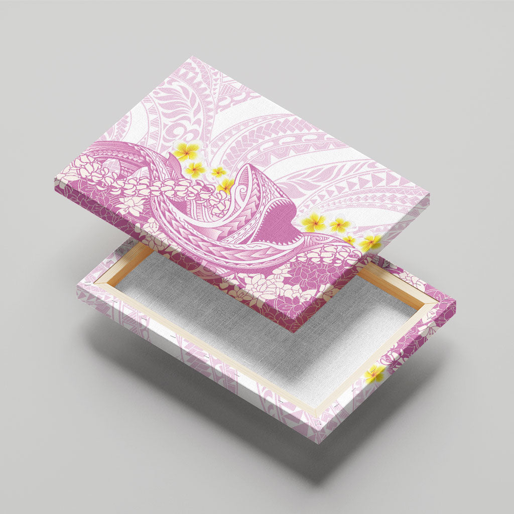 Purple Hawaii Shark Tattoo Canvas Wall Art Puakenikeni Lei Plumeria Polynesian Pattern LT14 - Polynesian Pride