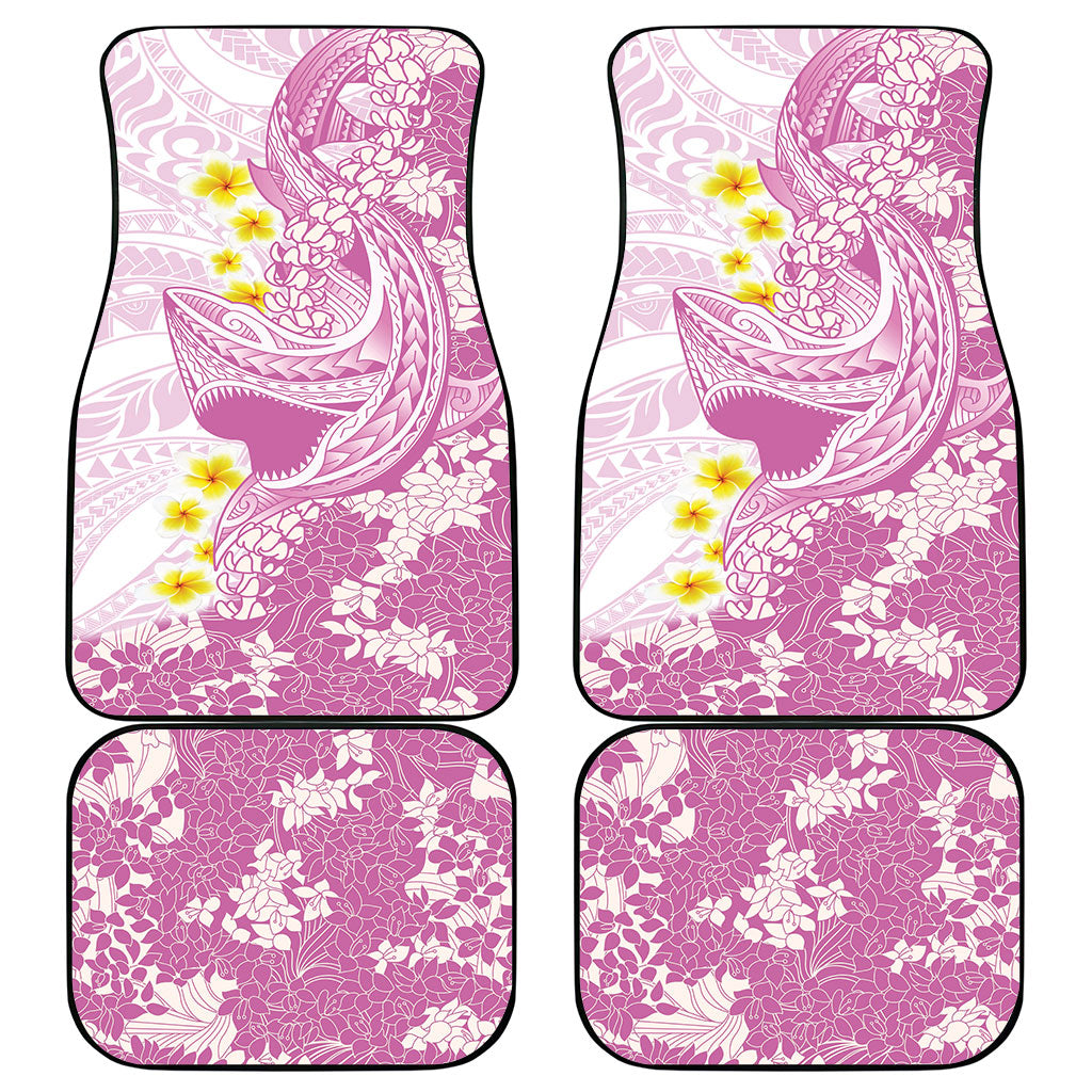 Purple Hawaii Shark Tattoo Car Mats Puakenikeni Lei Plumeria Polynesian Pattern LT14 - Polynesian Pride