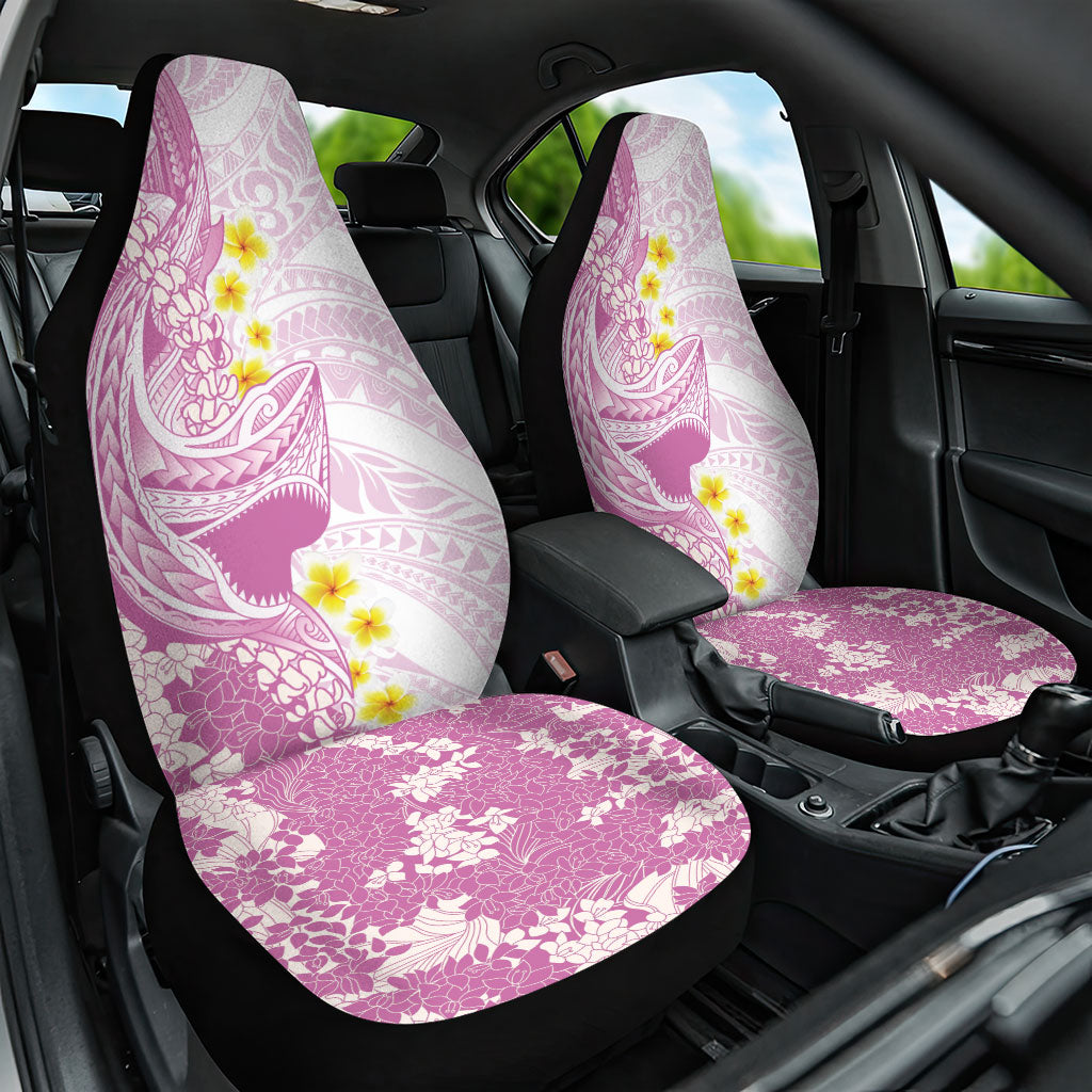 Purple Hawaii Shark Tattoo Car Seat Cover Puakenikeni Lei Plumeria Polynesian Pattern LT14 One Size Purple - Polynesian Pride