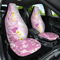 Purple Hawaii Shark Tattoo Car Seat Cover Puakenikeni Lei Plumeria Polynesian Pattern LT14 One Size Purple - Polynesian Pride