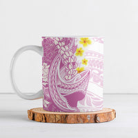 Purple Hawaii Shark Tattoo Ceramic Mug Puakenikeni Lei Plumeria Polynesian Pattern