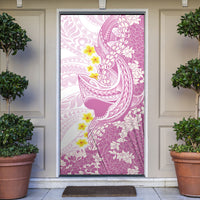 Purple Hawaii Shark Tattoo Door Cover Puakenikeni Lei Plumeria Polynesian Pattern LT14 Purple - Polynesian Pride