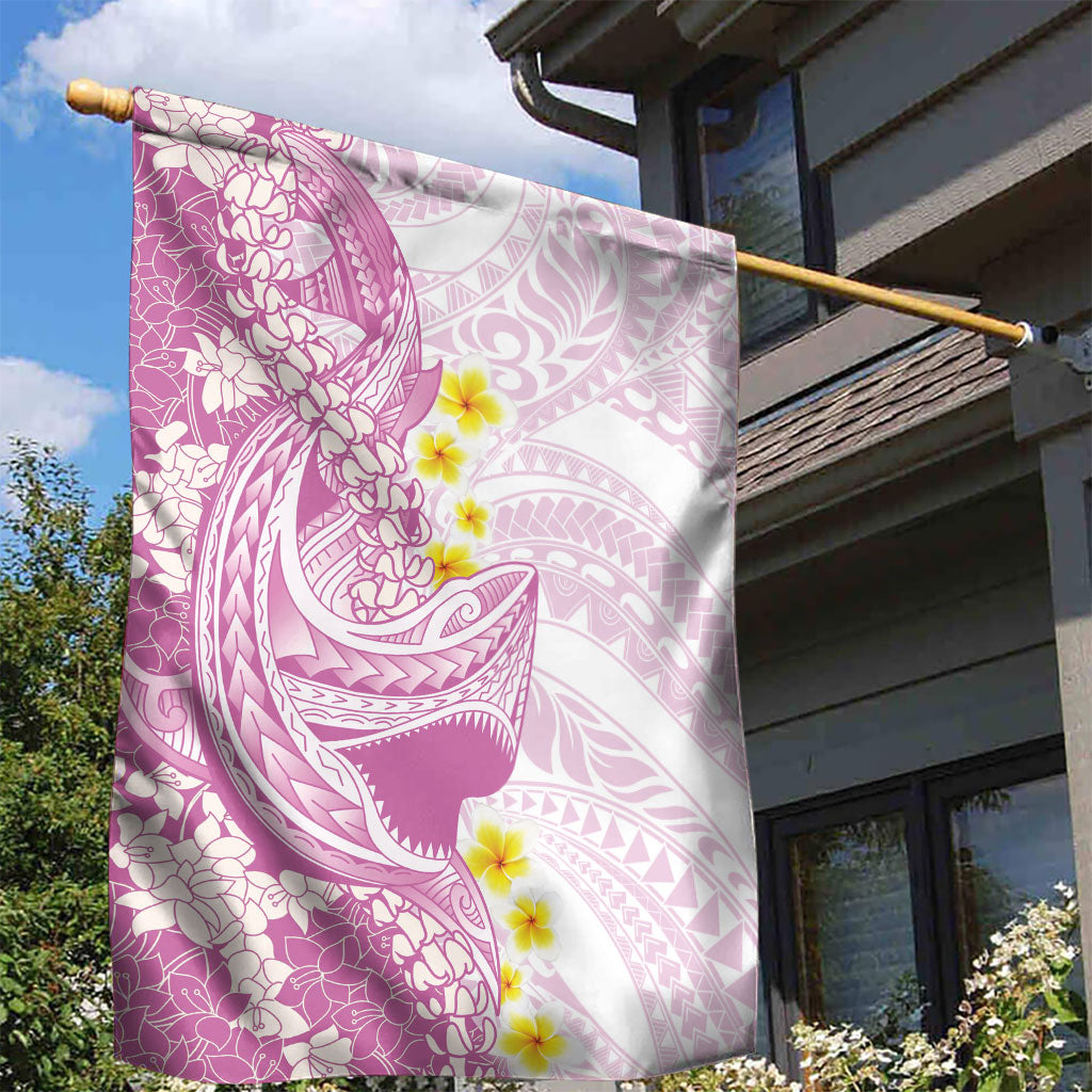 Purple Hawaii Shark Tattoo Garden Flag Puakenikeni Lei Plumeria Polynesian Pattern LT14 - Polynesian Pride