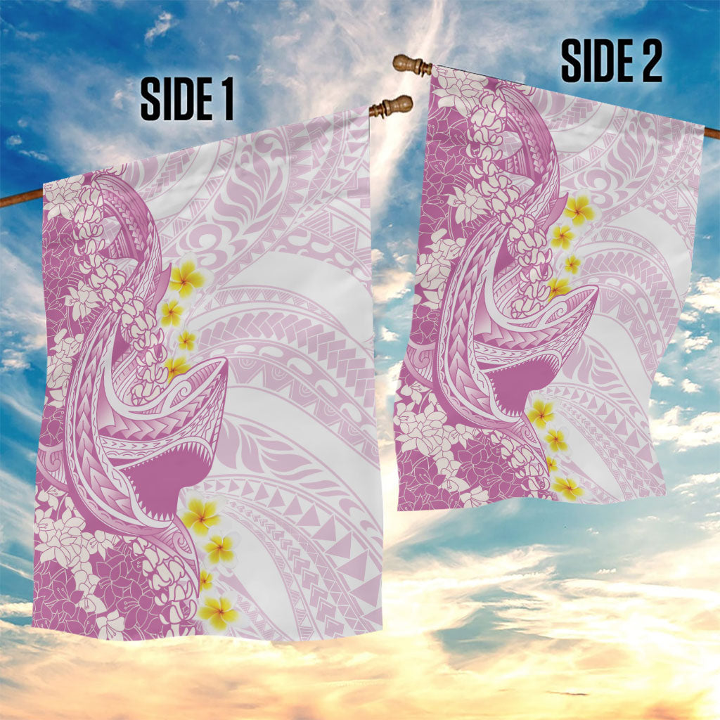 Purple Hawaii Shark Tattoo Garden Flag Puakenikeni Lei Plumeria Polynesian Pattern LT14 - Polynesian Pride
