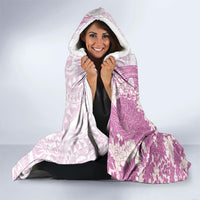 Purple Hawaii Shark Tattoo Hooded Blanket Puakenikeni Lei Plumeria Polynesian Pattern