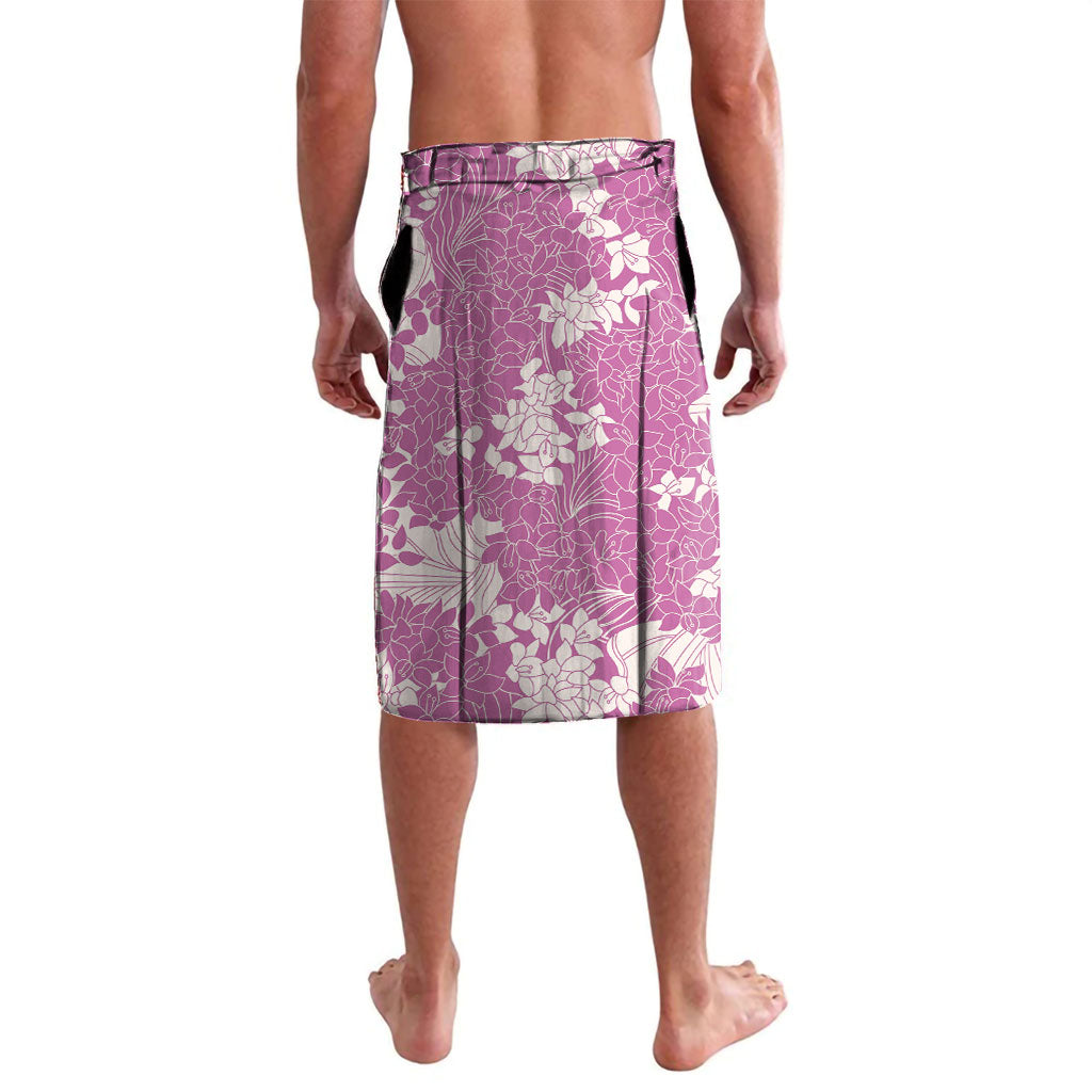 Purple Hawaii Shark Tattoo Lavalava Puakenikeni Lei Plumeria Polynesian Pattern LT14 - Polynesian Pride