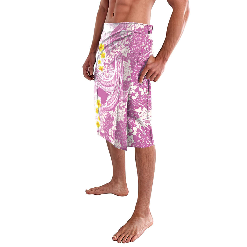 Purple Hawaii Shark Tattoo Lavalava Puakenikeni Lei Plumeria Polynesian Pattern LT14 - Polynesian Pride