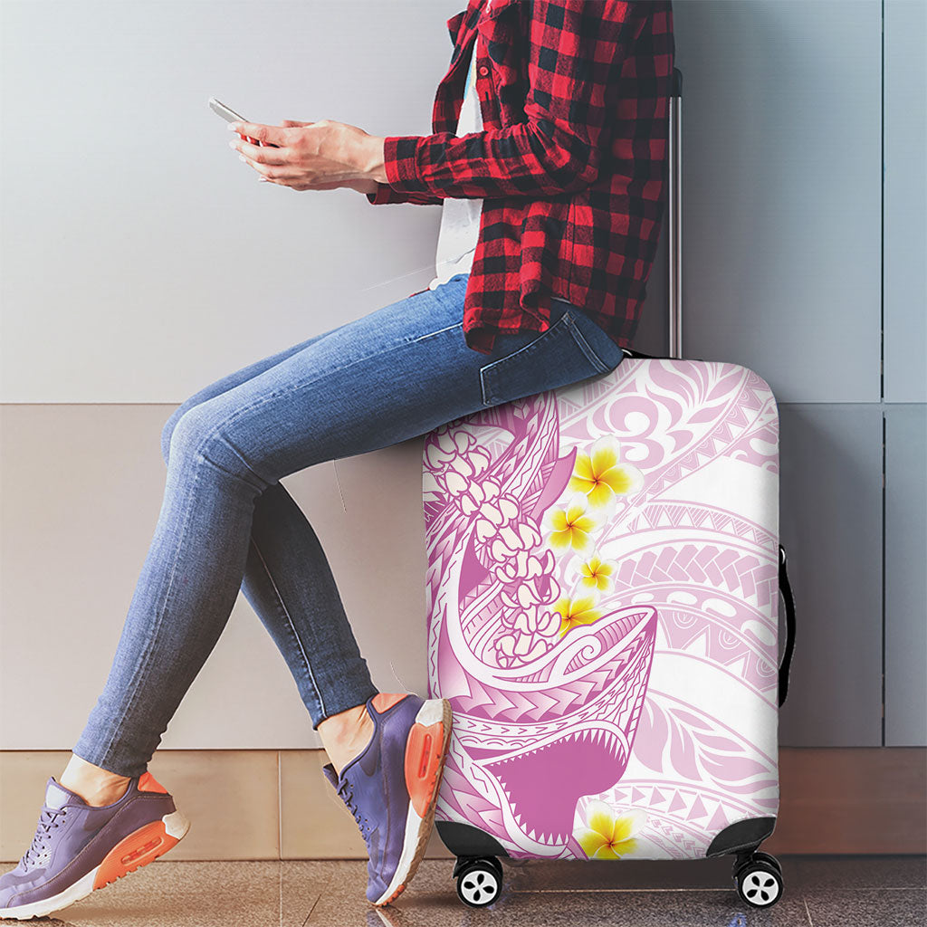 Purple Hawaii Shark Tattoo Luggage Cover Puakenikeni Lei Plumeria Polynesian Pattern LT14 - Polynesian Pride