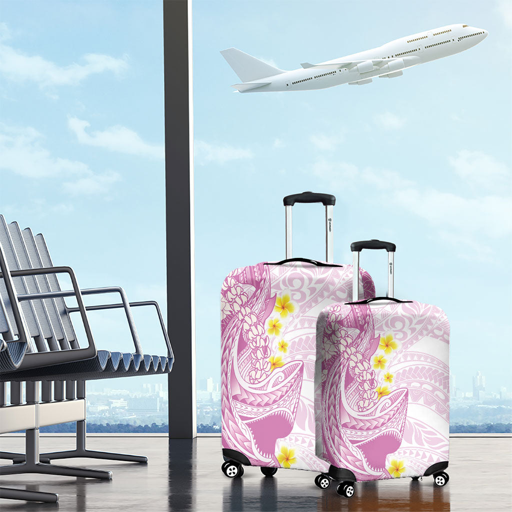 Purple Hawaii Shark Tattoo Luggage Cover Puakenikeni Lei Plumeria Polynesian Pattern LT14 - Polynesian Pride