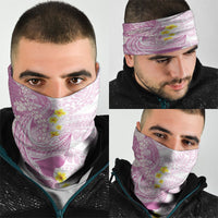 Purple Hawaii Shark Tattoo Neck Gaiter Puakenikeni Lei Plumeria Polynesian Pattern LT14 - Polynesian Pride