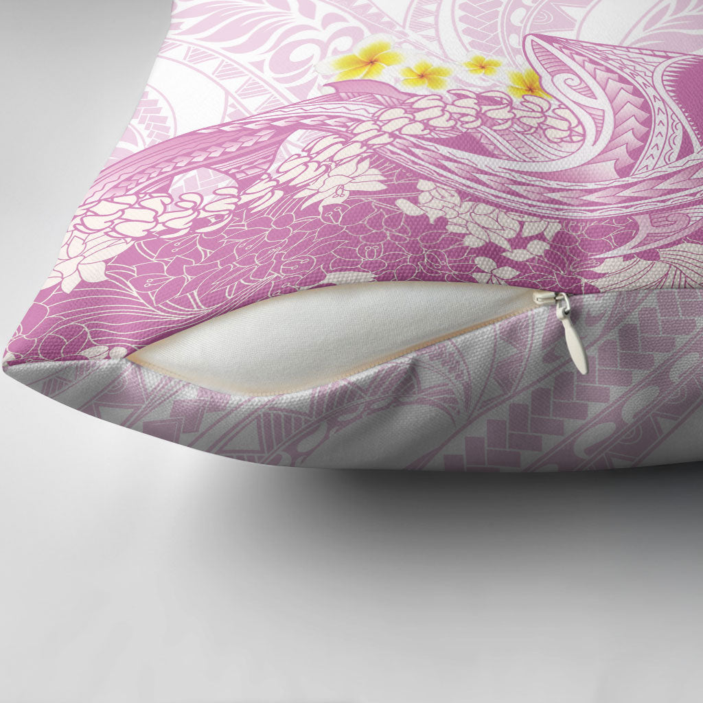 Purple Hawaii Shark Tattoo Pillow Cover Puakenikeni Lei Plumeria Polynesian Pattern LT14 - Polynesian Pride