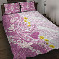 Purple Hawaii Shark Tattoo Quilt Bed Set Puakenikeni Lei Plumeria Polynesian Pattern LT14 Purple - Polynesian Pride