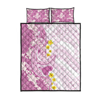 Purple Hawaii Shark Tattoo Quilt Bed Set Puakenikeni Lei Plumeria Polynesian Pattern LT14 - Polynesian Pride