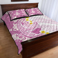 Purple Hawaii Shark Tattoo Quilt Bed Set Puakenikeni Lei Plumeria Polynesian Pattern LT14 - Polynesian Pride
