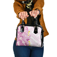 Purple Hawaii Shark Tattoo Shoulder Handbag Puakenikeni Lei Plumeria Polynesian Pattern LT14 One Size Purple - Polynesian Pride