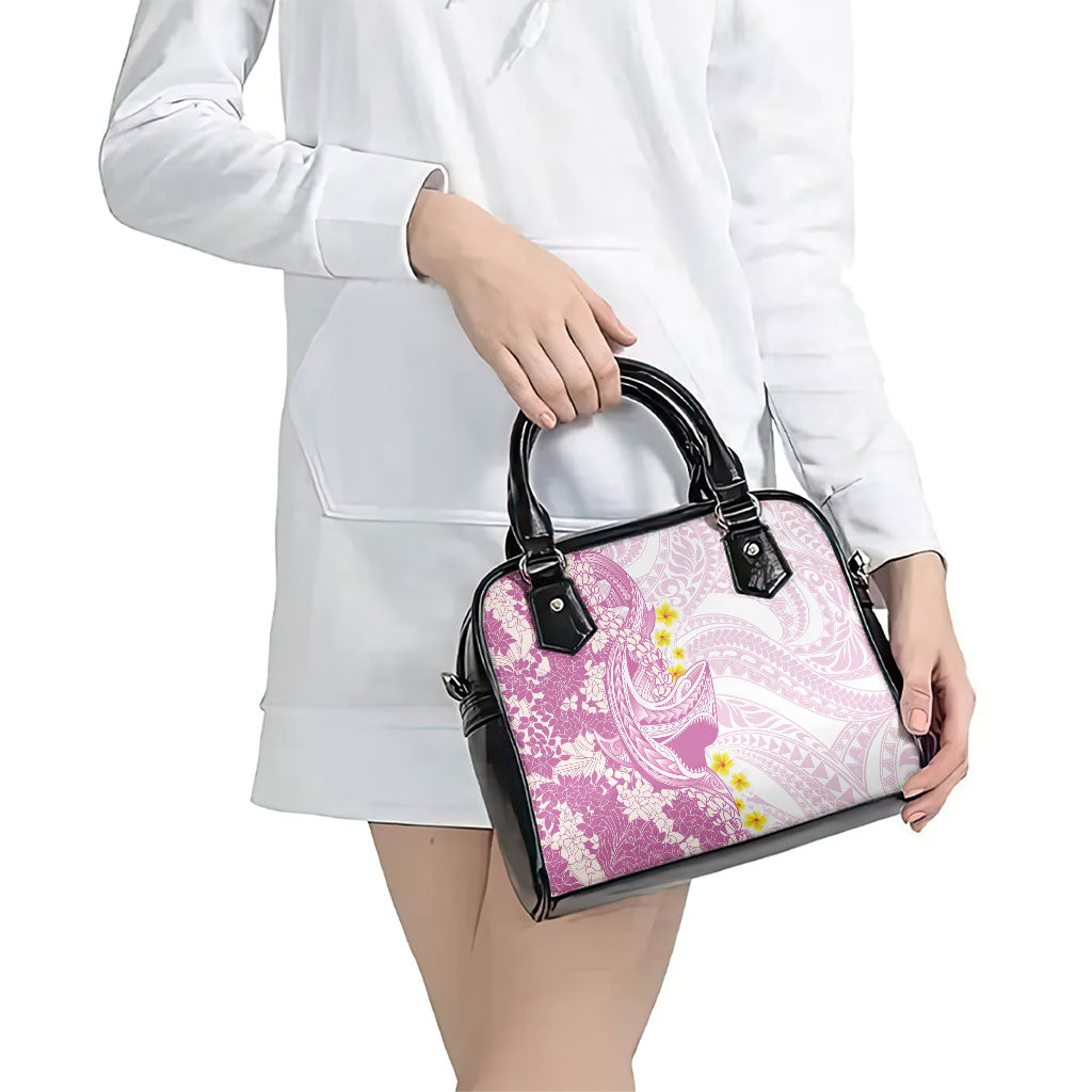 Purple Hawaii Shark Tattoo Shoulder Handbag Puakenikeni Lei Plumeria Polynesian Pattern LT14 - Polynesian Pride