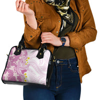 Purple Hawaii Shark Tattoo Shoulder Handbag Puakenikeni Lei Plumeria Polynesian Pattern LT14 - Polynesian Pride