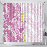 Purple Hawaii Shark Tattoo Shower Curtain Puakenikeni Lei Plumeria Polynesian Pattern LT14 - Polynesian Pride