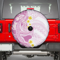 Purple Hawaii Shark Tattoo Spare Tire Cover Puakenikeni Lei Plumeria Polynesian Pattern