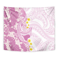 Purple Hawaii Shark Tattoo Tapestry Puakenikeni Lei Plumeria Polynesian Pattern LT14 - Polynesian Pride