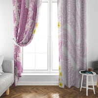 Purple Hawaii Shark Tattoo Window Curtain Puakenikeni Lei Plumeria Polynesian Pattern LT14 - Polynesian Pride