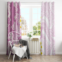 Purple Hawaii Shark Tattoo Window Curtain Puakenikeni Lei Plumeria Polynesian Pattern LT14 - Polynesian Pride