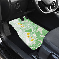 Green Hawaii Shark Tattoo Car Mats Puakenikeni Lei Plumeria Polynesian Pattern LT14 - Polynesian Pride