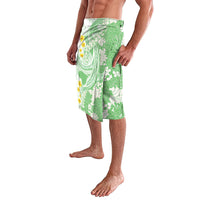 Green Hawaii Shark Tattoo Lavalava Puakenikeni Lei Plumeria Polynesian Pattern LT14 - Polynesian Pride