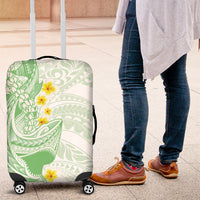 Green Hawaii Shark Tattoo Luggage Cover Puakenikeni Lei Plumeria Polynesian Pattern LT14 Green - Polynesian Pride