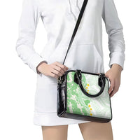 Green Hawaii Shark Tattoo Shoulder Handbag Puakenikeni Lei Plumeria Polynesian Pattern LT14 - Polynesian Pride