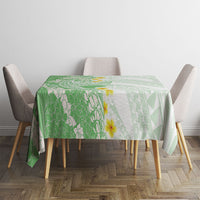 Green Hawaii Shark Tattoo Tablecloth Puakenikeni Lei Plumeria Polynesian Pattern LT14 - Polynesian Pride