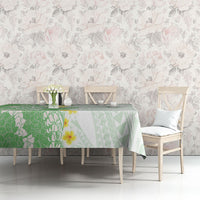 Green Hawaii Shark Tattoo Tablecloth Puakenikeni Lei Plumeria Polynesian Pattern LT14 - Polynesian Pride