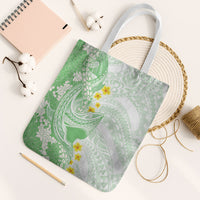 Green Hawaii Shark Tattoo Tote Bag Puakenikeni Lei Plumeria Polynesian Pattern LT14 White Strap One Size Green - Polynesian Pride