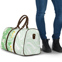 Green Hawaii Shark Tattoo Travel Bag Puakenikeni Lei Plumeria Polynesian Pattern LT14 - Polynesian Pride