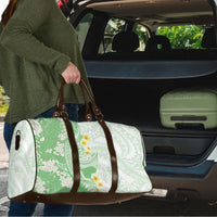 Green Hawaii Shark Tattoo Travel Bag Puakenikeni Lei Plumeria Polynesian Pattern LT14 - Polynesian Pride